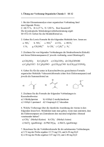Übungsblatt 1 und 2 - Department Chemie und Biologie