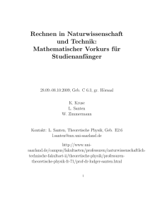 Rechnen in Naturwissenschaft und Technik