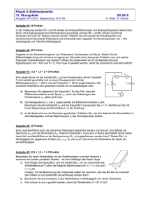 Physik II (Elektrodynamik) 12. Übungsblatt SS 2010