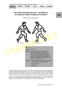 Das Zahlenrichtungsmännchen – das Rechnen mit negativen