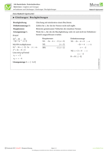 Gleichungen | Bruchgleichungen