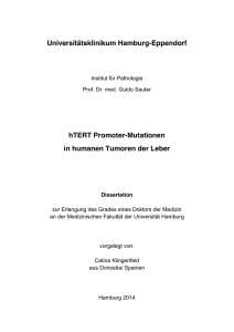 hTERT Promoter-Mutationen in humanen Tumoren der Leber