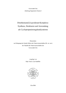 Diruthenium(I,I)-pyridonat-Komplexe: Synthese, Strukturen und