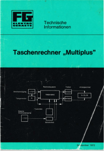 Taschenrechner "Multiplus"