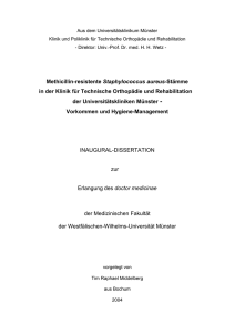 Methicillin-resistente Staphylococcus aureus