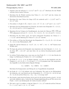 Mathematik I für MEC und WT
