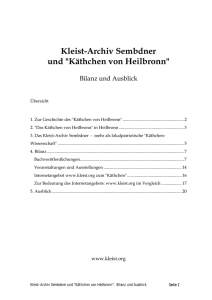 Kleist-Archiv Sembdner und - Das Käthchen von Heilbronn