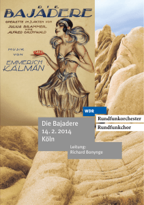 Die Bajadere 14. 2. 2014 Köln