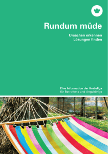 Rundum müde - Krebsliga Zentralschweiz