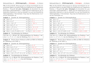 Ermittle die Ableitungsfunktion. a) f(x) = x ⇒ f (x)= 2 · xb) f(x)