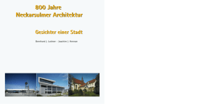 800 Jahre Neckarsulmer Architektur 800 Jahre