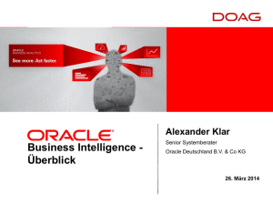 Oracle BI 11g Überblick