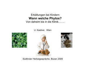 Erkältungen bei Kindern - wann welche Phytos?