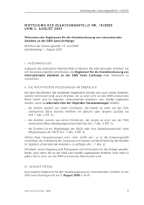 10/05 Mitteilung_d - SIX Exchange Regulation