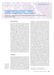 Lungenrundherd und nicht maligne