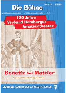 Bühne Nr.519 - 2/2013 - Verband Hamburger Amateurtheater eV