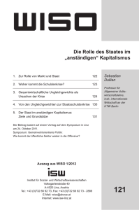 Die Rolle des Staates im „anständigen“ Kapitalismus