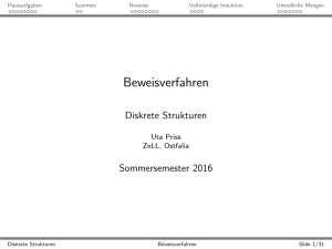 Vollständige Induktion, Beweisverfahren