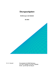 Übungsaufgaben "Beschreibende Statistik"