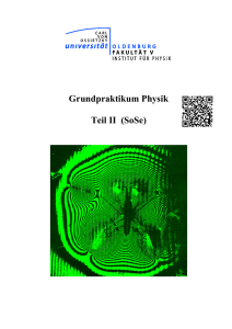 Grundpraktikum Physik Teil II (SoSe)