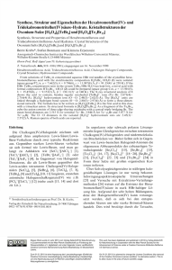 Synthese, Struktur und Eigenschaften der Hexabromoteilur (IV)