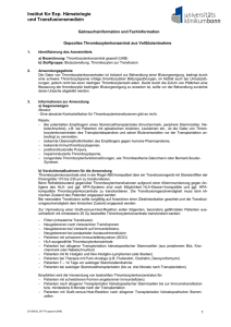 Thrombozytenkonzentrat gepoolt (UKB) (Stand 25.04.2012)