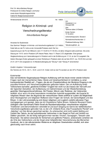 Religion in Kriminal- und Verschwörungsliteratur