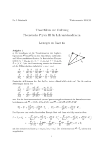 Lösungen - Institut für Theoretische Physik