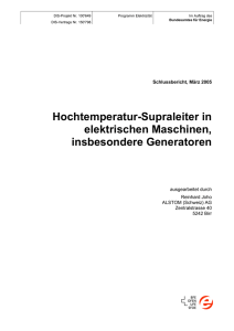 Studie HTSL in elektrischen Maschinen