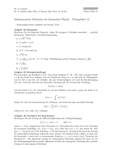 Mathematische Methoden der klassischen Physik – Übungsblatt 12