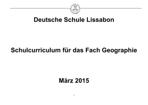 Schulcurriculum Kl. 10-12 - Deutsche Schule Lissabon