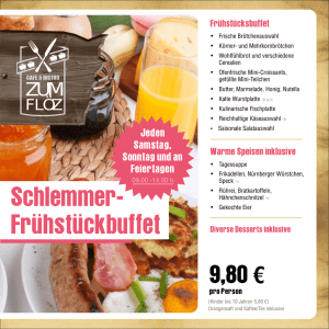 Schlemmer- Frühstückbuffet