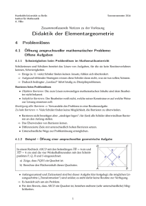 Problemlösen in der Geometrie - Humboldt