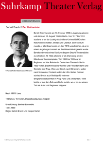 Bertolt Brecht / Der Hofmeister