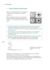 1 Lösen einfacher Gleichungen