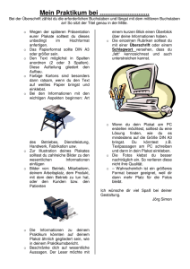 Plakat Praktikum - Gymnasium Laurentianum Warendorf