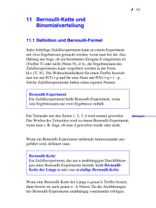 11 Bernoulli-Kette und Binomialverteilung