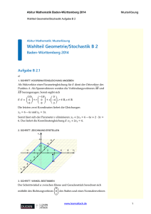 Wahlteil Geometrie/Stochastik B 2