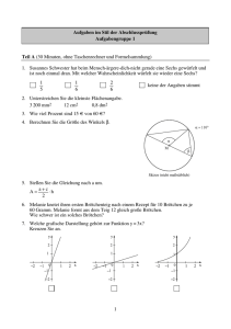 1 Aufgaben im Stil der Abschlussprüfung Aufgabengruppe 1 Teil A