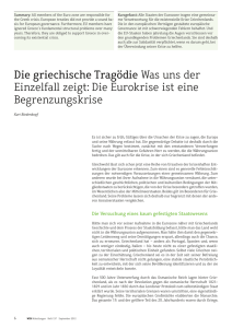 Die griechische Tragödie Was uns der Einzelfall zeigt: Die Eurokrise