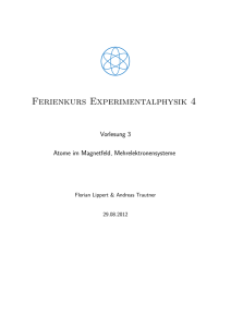 Ferienkurs Experimentalphysik 4