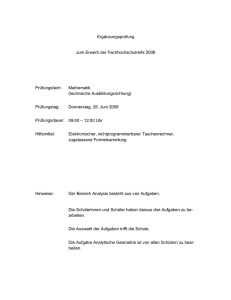 Ergänzungsprüfung zum Erwerb der Fachhochschulreife 2008