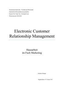 S. Metzger, Electronic Customer Relationship Management