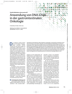 Anwendung von DNA-Chips in der gastrointestinalen Onkologie