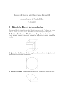 14 Konstruktionen mit Zirkel und Lineal II