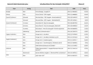 Schulbuchliste für die 8. Klasse - Heinrich-Roth