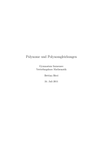 Polynome und Polynomgleichungen