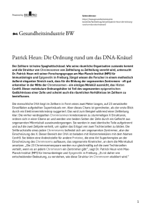 Patrick Heun: Die Ordnung rund um das DNA