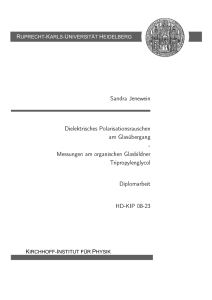 Dielektrisches Polarisationsrauschen am Glasübergang