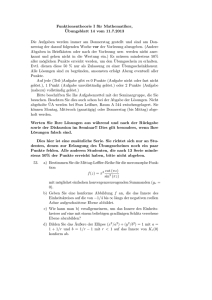 Funktionentheorie I für Mathematiker, ¨Ubungsblatt 14 vom 11.7